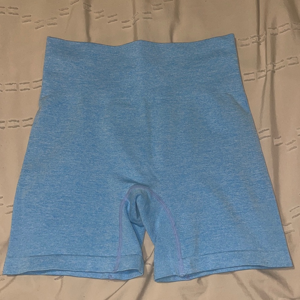 blue amazon biker shorts